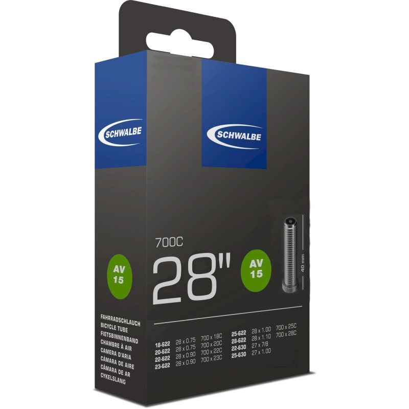 AV15 28 / 700C Schrader 40 mm - Binnenband voor fiets
