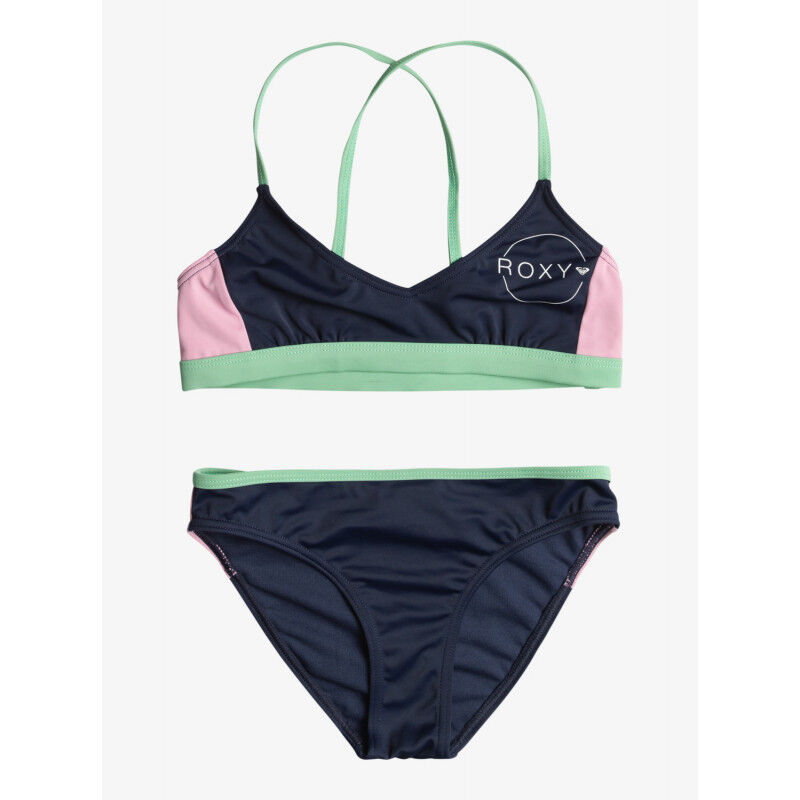 Roxy Active RG Athletic Tri Set – Ensemble Bikini 2 Pièces Pour Fille – Sportif Et Tendance Pour La Plage Et La Piscine