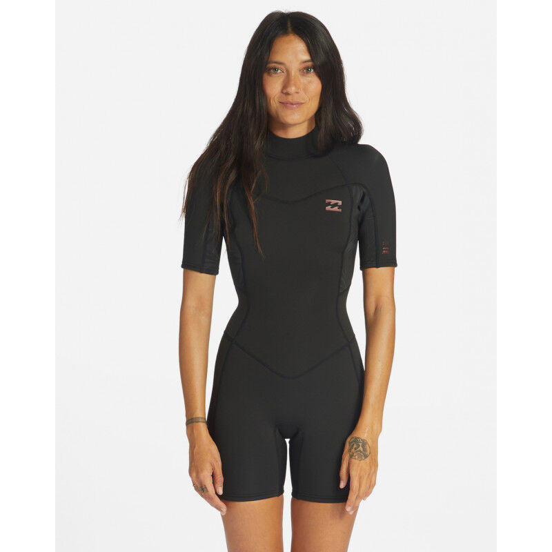2/2 mm Synergy Springsuit Back Zip Short Sleeve - Fato surf mulher