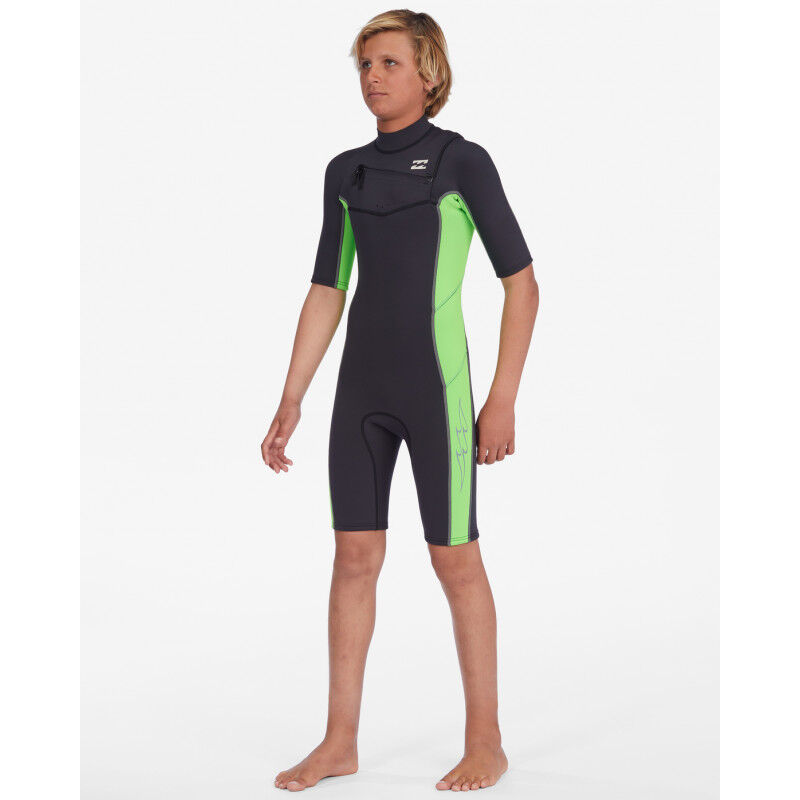 Billabong 2/2 mm Absolute Springsuit Chest Zip SS - Våtdräkt för surfing - Børn | Hardloop
