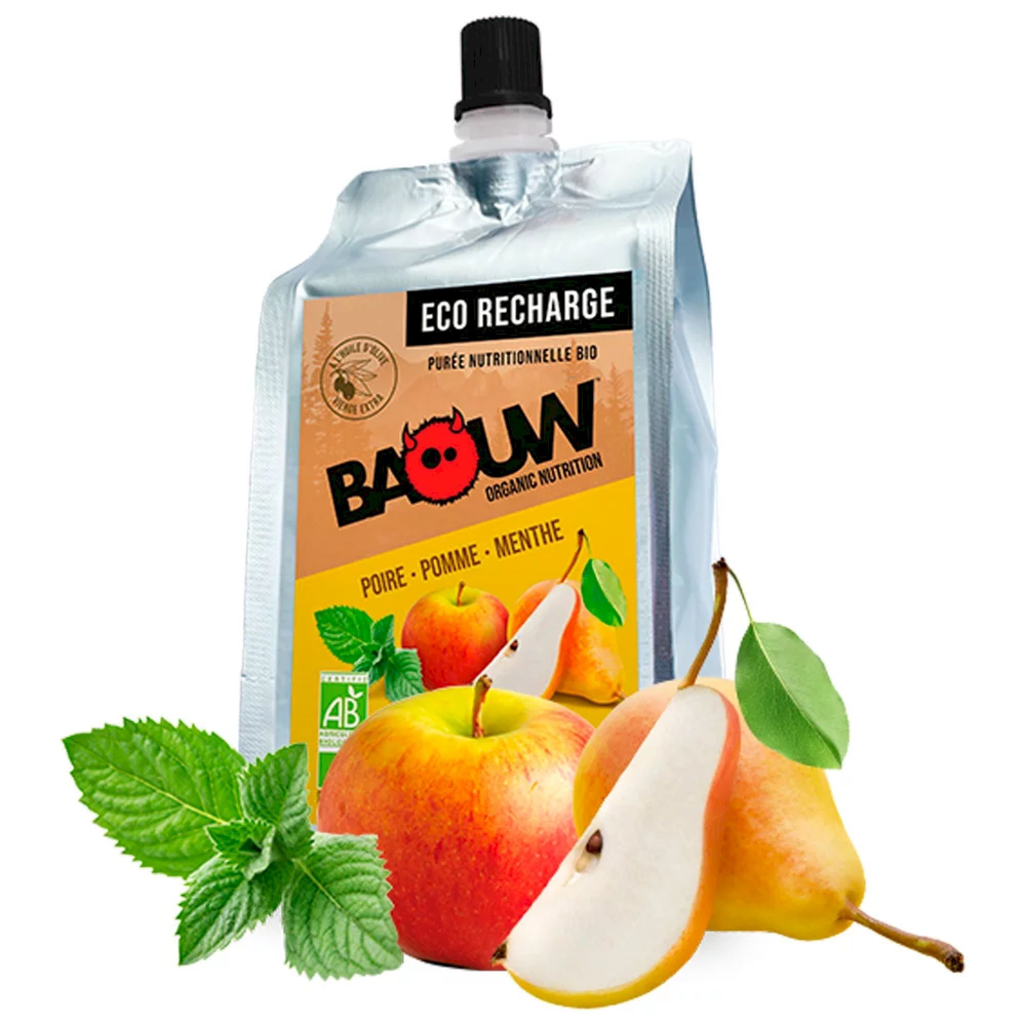 Baouw Poire-Pomme-Menthe - Energiecompotes & -purees | Hardloop