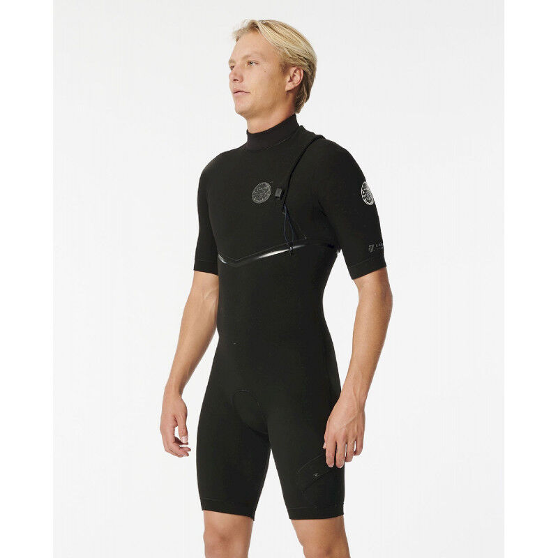 Rip Curl E Bomb 2/2 mm Zip Free Short Sleeve Springsuit - Fato surf homem | Hardloop