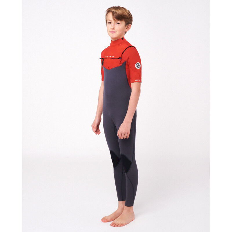 Dawn Patrol Chest Zip Short Sleeve 2/2 mm Wetsuit - Surf wetsuit - Kinderen