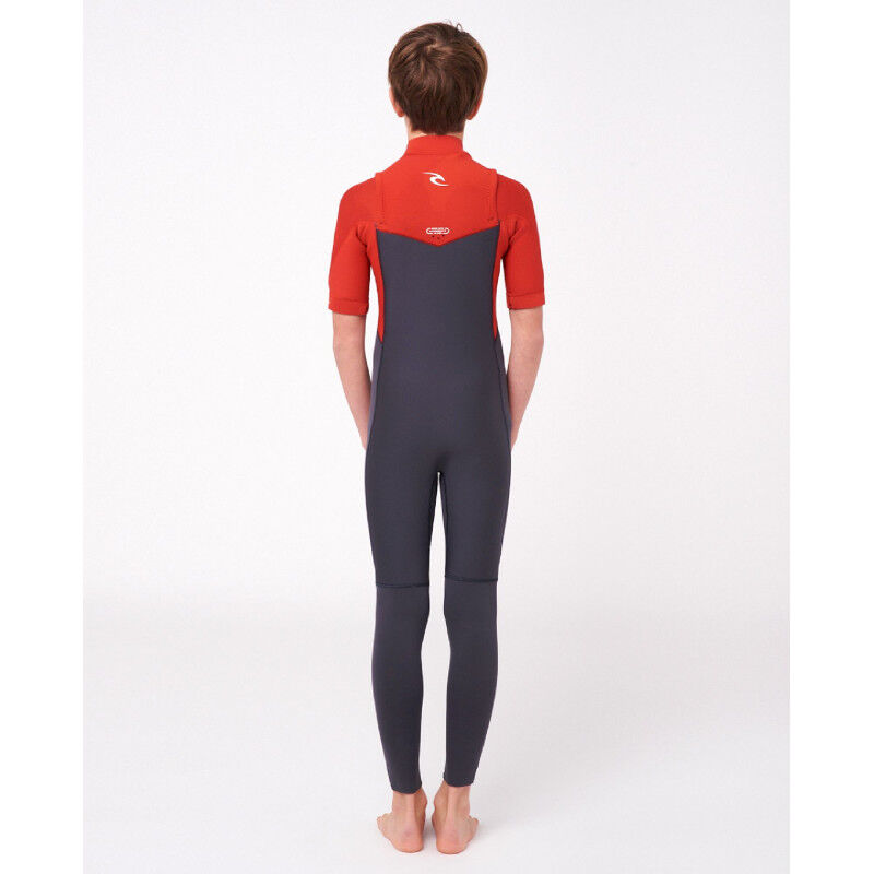 Rip Curl Dawn Patrol Chest Zip Short Sleeve 2/2 mm Wetsuit - Combinaison de surf enfant | Hardloop