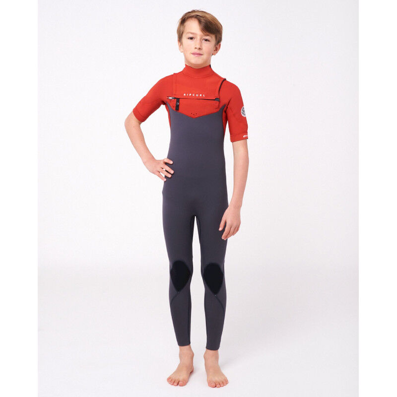 Rip Curl Dawn Patrol Chest Zip Short Sleeve 2/2 mm Wetsuit - Surf Wetsuit - Kid's | Hardloop