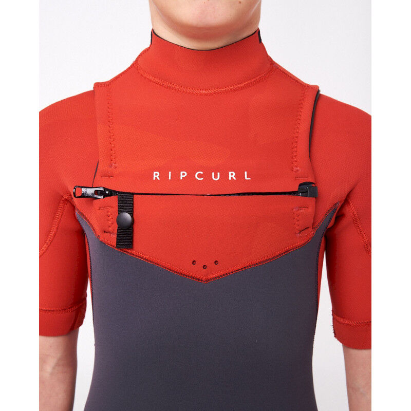 Rip Curl Dawn Patrol Chest Zip Short Sleeve 2/2 mm Wetsuit - Surf Wetsuit - Kid's | Hardloop