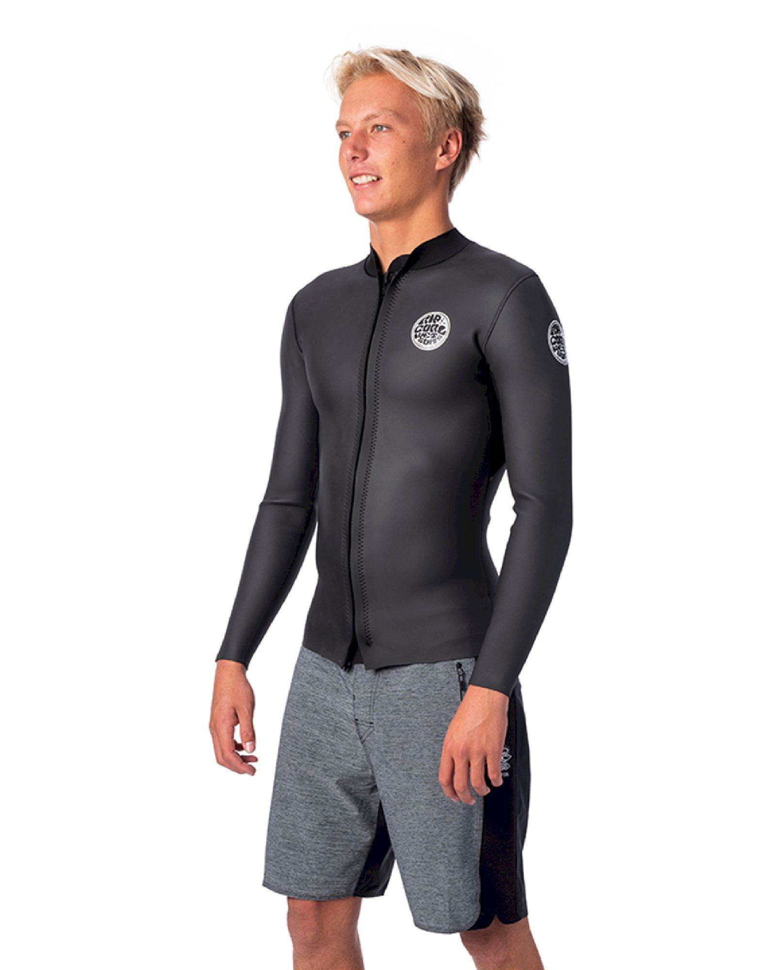 Rip Curl Dawn Patrol Long Sleeve 1.5 mm Front Zip Jacket - Surf wetsuit  - Heren | Hardloop