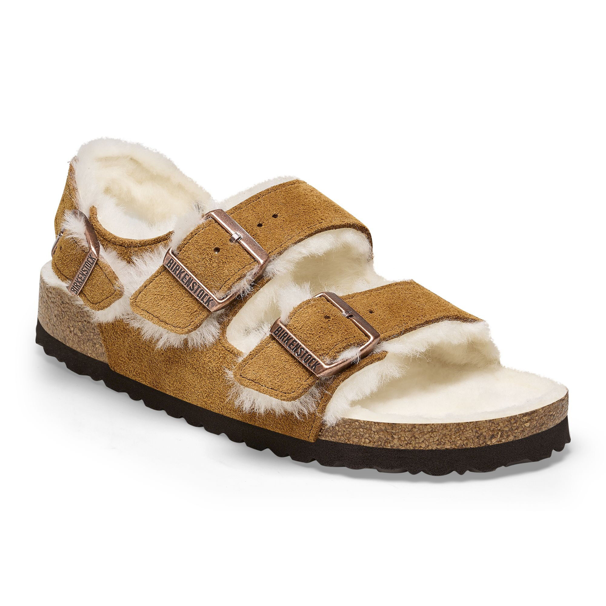 Birkenstock Milano Shearling Suede Leather - Winter sandals | Hardloop