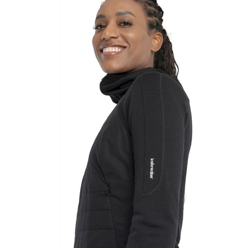 Icebreaker Merino Quantum Hybrid LS Zip Hoodie - Merino hoodie - Women's | Hardloop