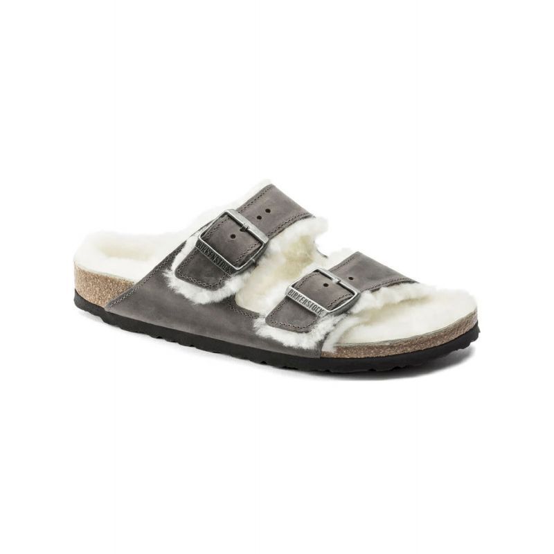 Birkenstock Arizona Shearling Embossed Oiled Leather - Winter sandals | Hardloop