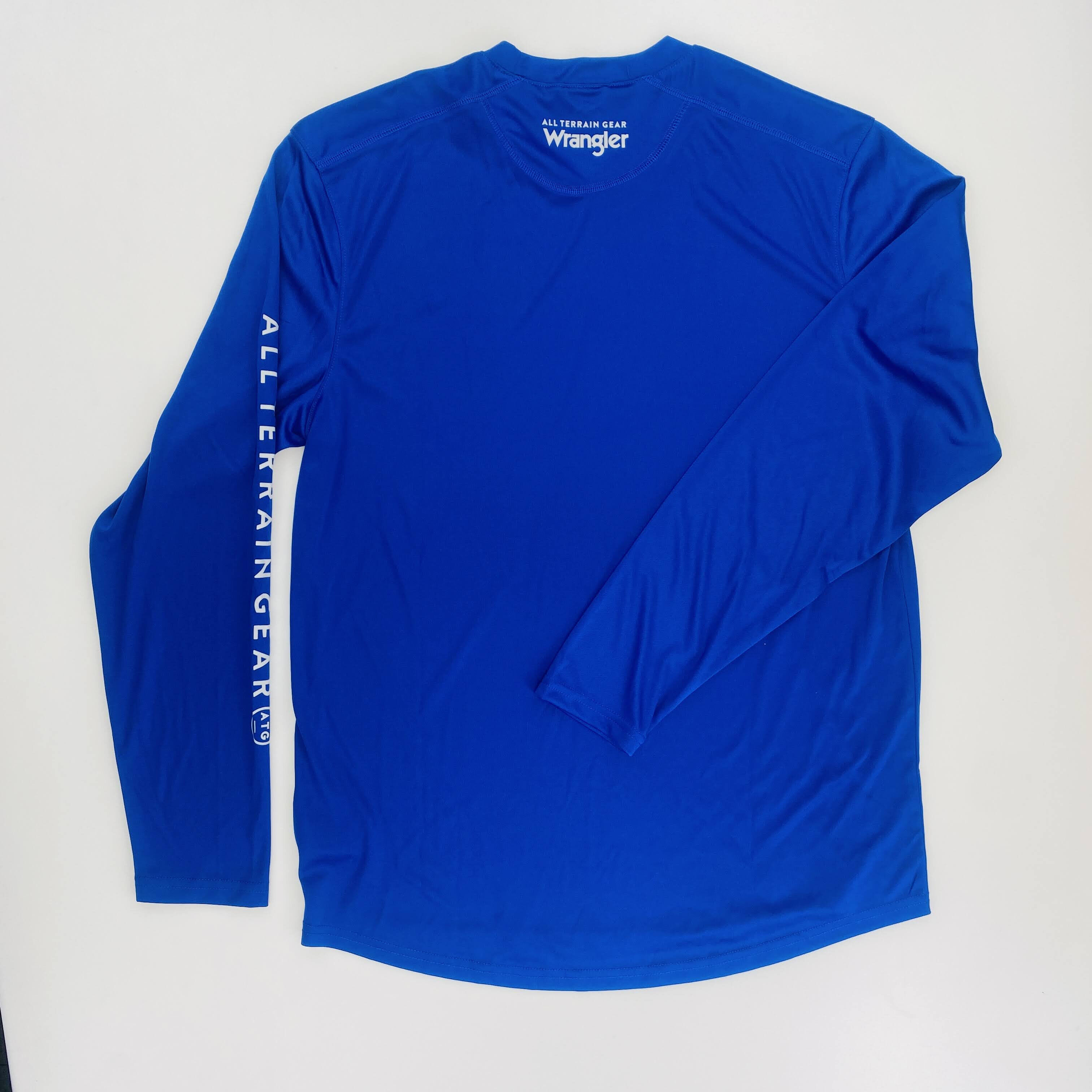 Wrangler Ls Sun Tee - Tweedehands T-shirt - Heren - Blauw - M | Hardloop