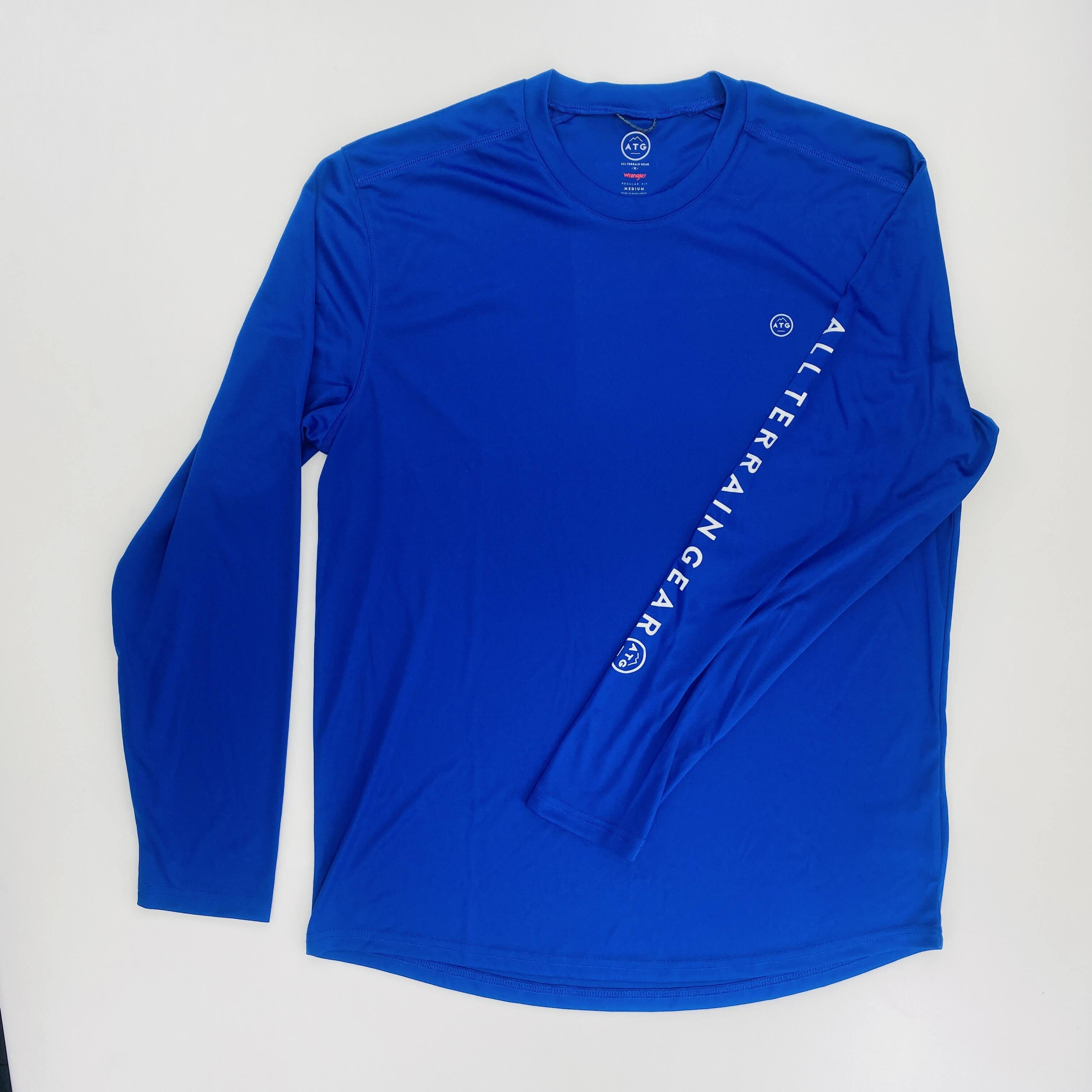 Wrangler Ls Sun Tee - Second Hand T-Shirt - Herren - Blau - XL | Hardloop