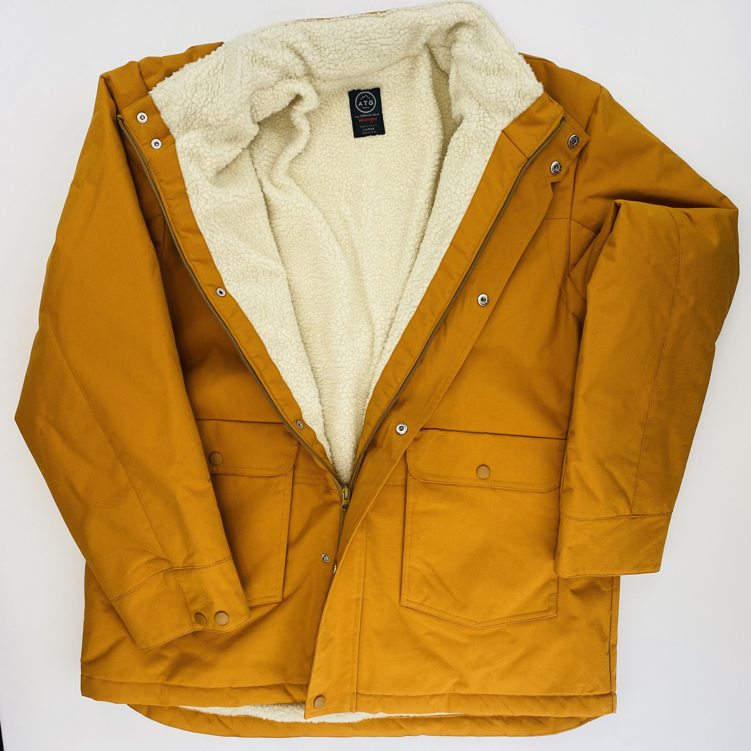 Wrangler Stowable Hood Parka - Second Hand Parka - Men's - Orange - L | Hardloop