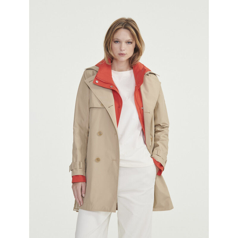 Aigle Trench court Gore-Tex® à capuche - Veste imperméable femme | Hardloop