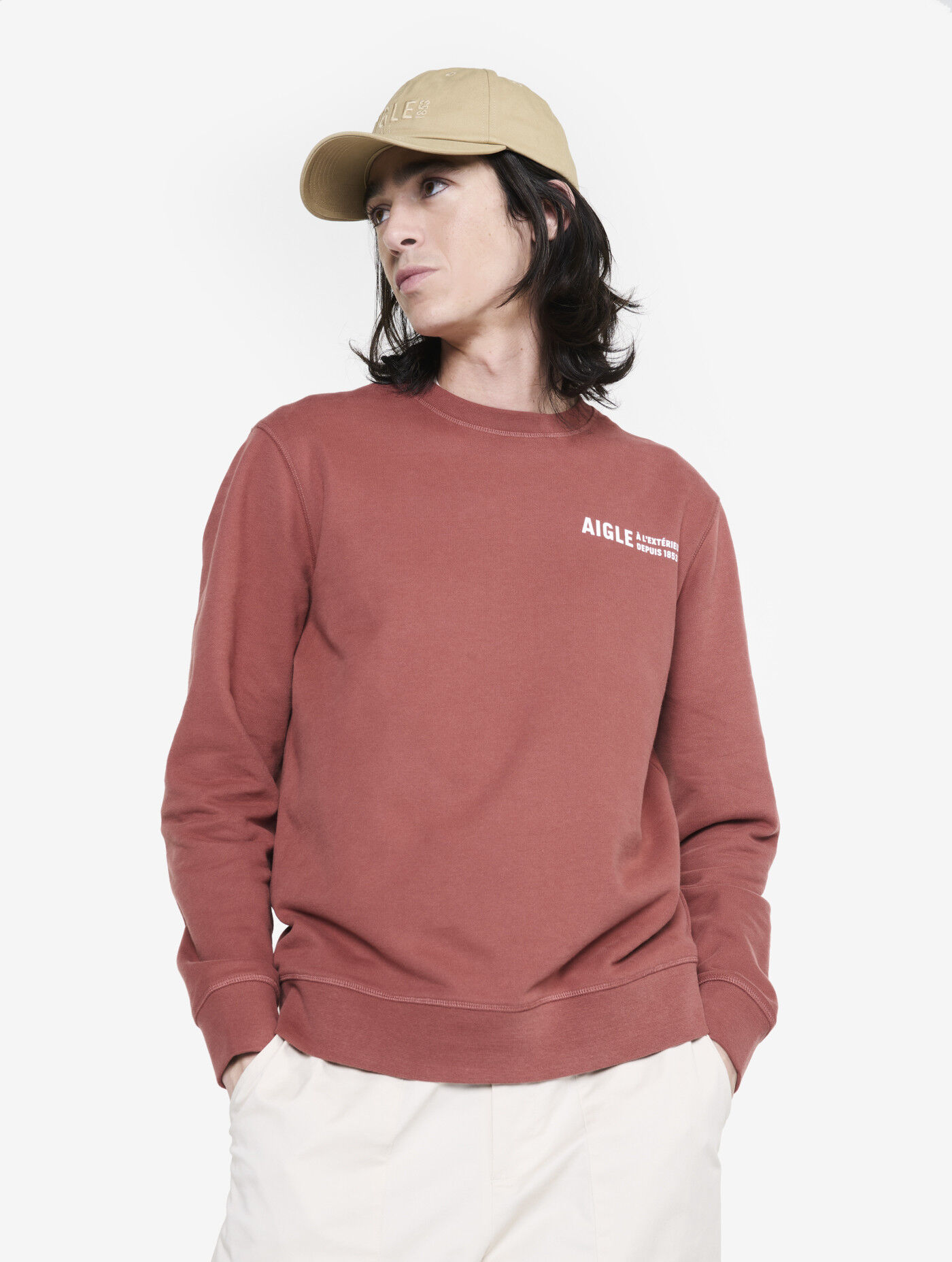 Aigle Frottee-Sweatshirt mit Rundhalsausschnitt - Pullover - Herren | Hardloop