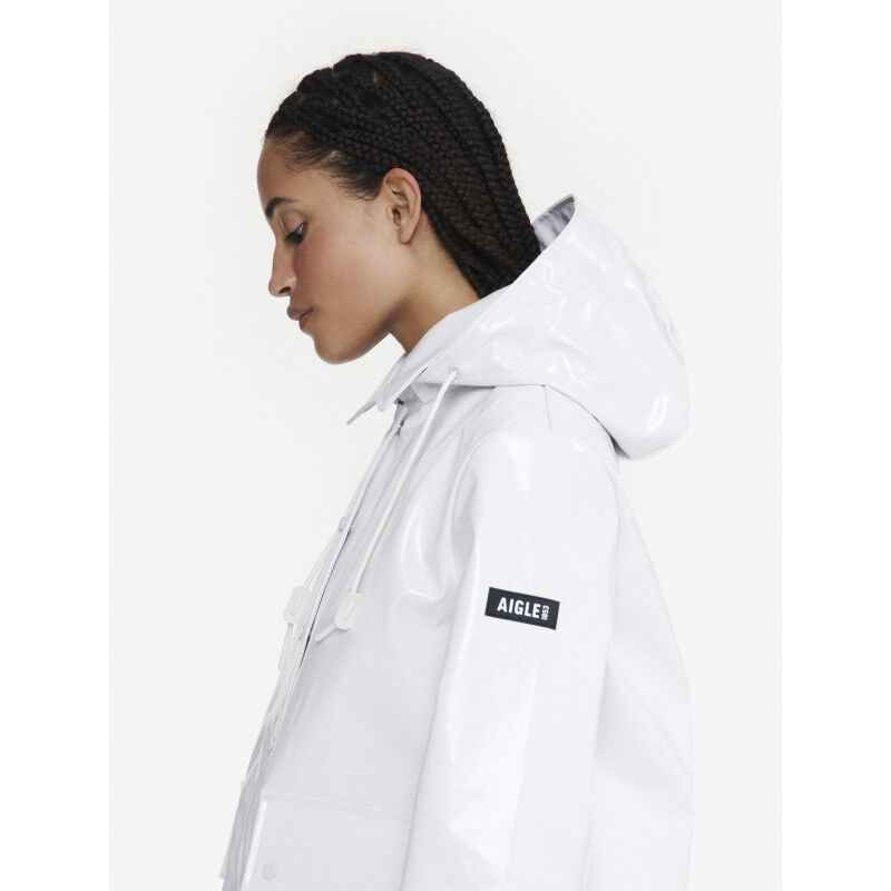 Aigle Halblanger regenmantel mit abnehmbarer kapuze - Regenjacke - Damen | Hardloop