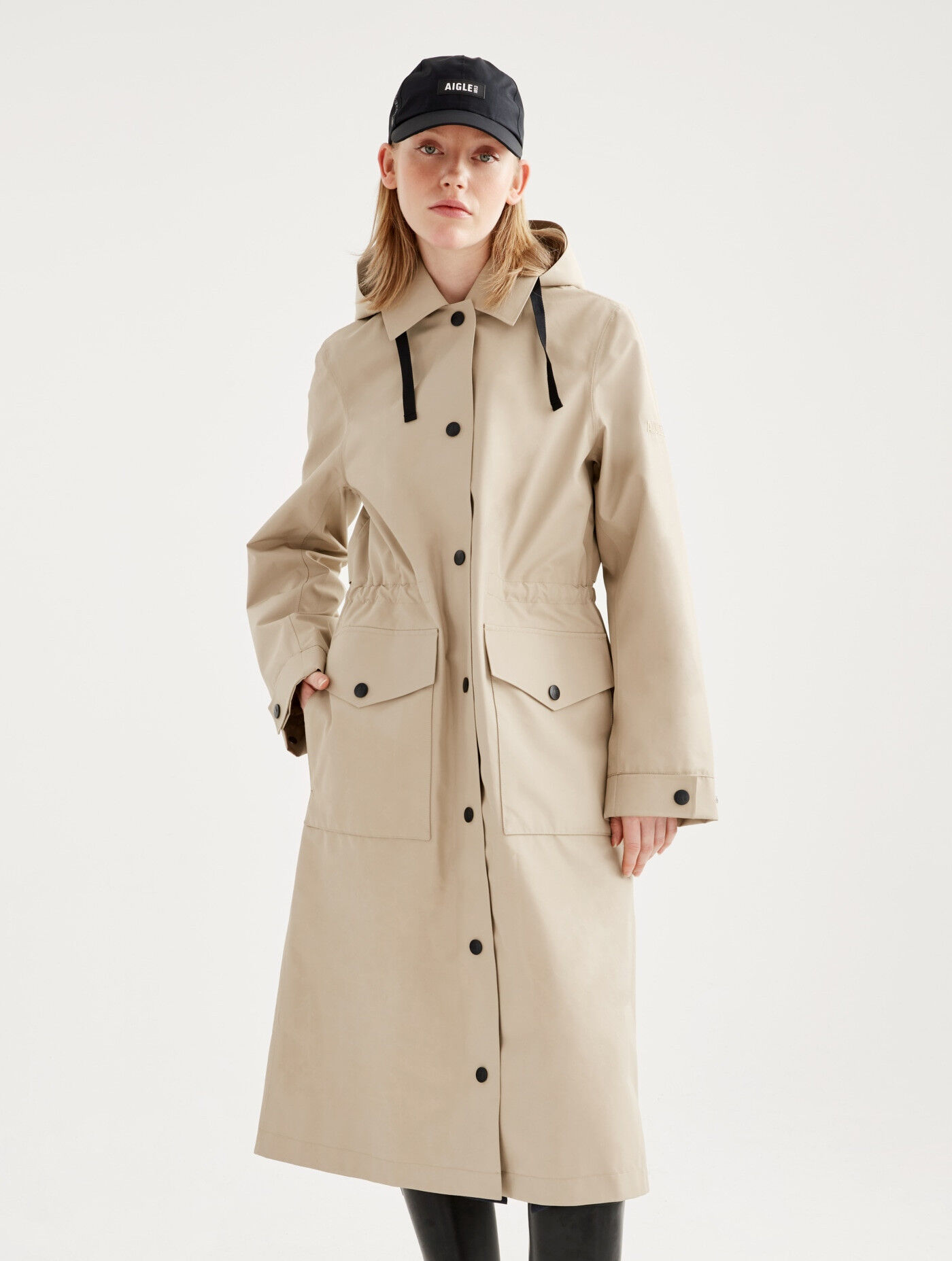 Aigle Redesigned long Gore-Tex® raincoat - Regenjas - Dames | Hardloop