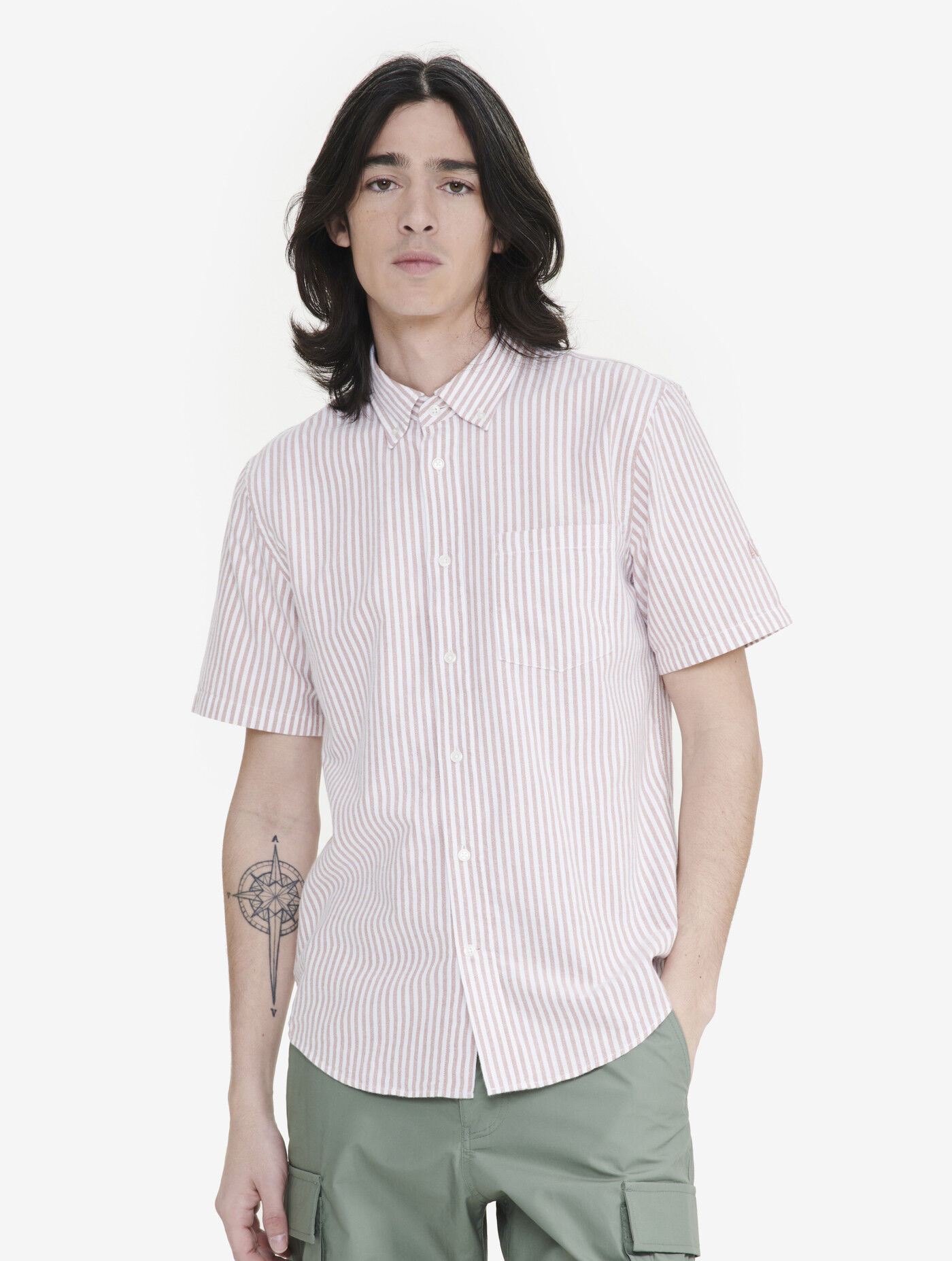 Aigle Short-sleeved striped shirt - Pánská košile | Hardloop