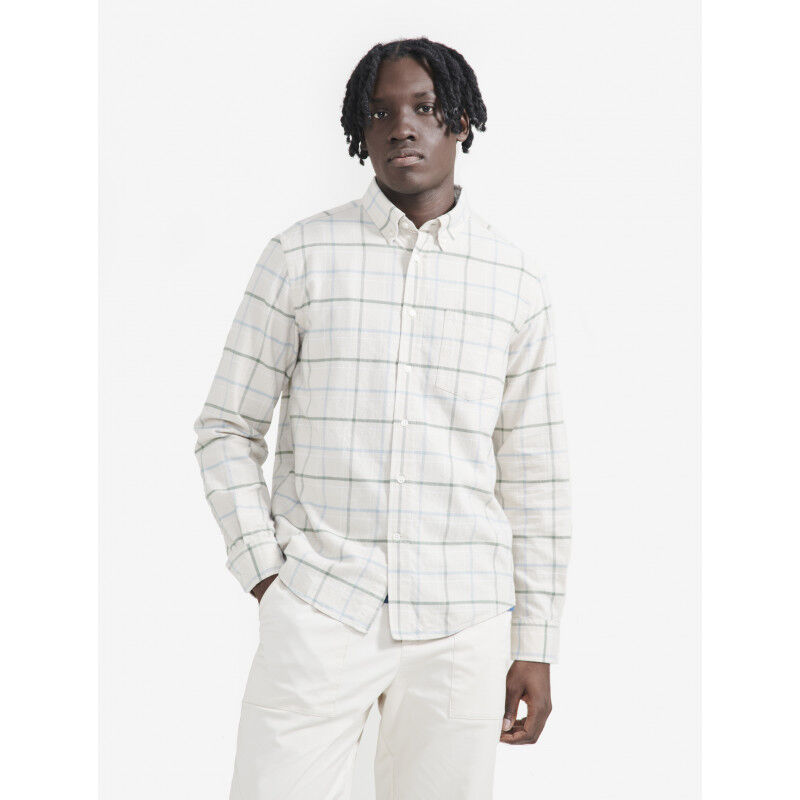 Chemise oxford carreaux avec manches longues - Camisa homem