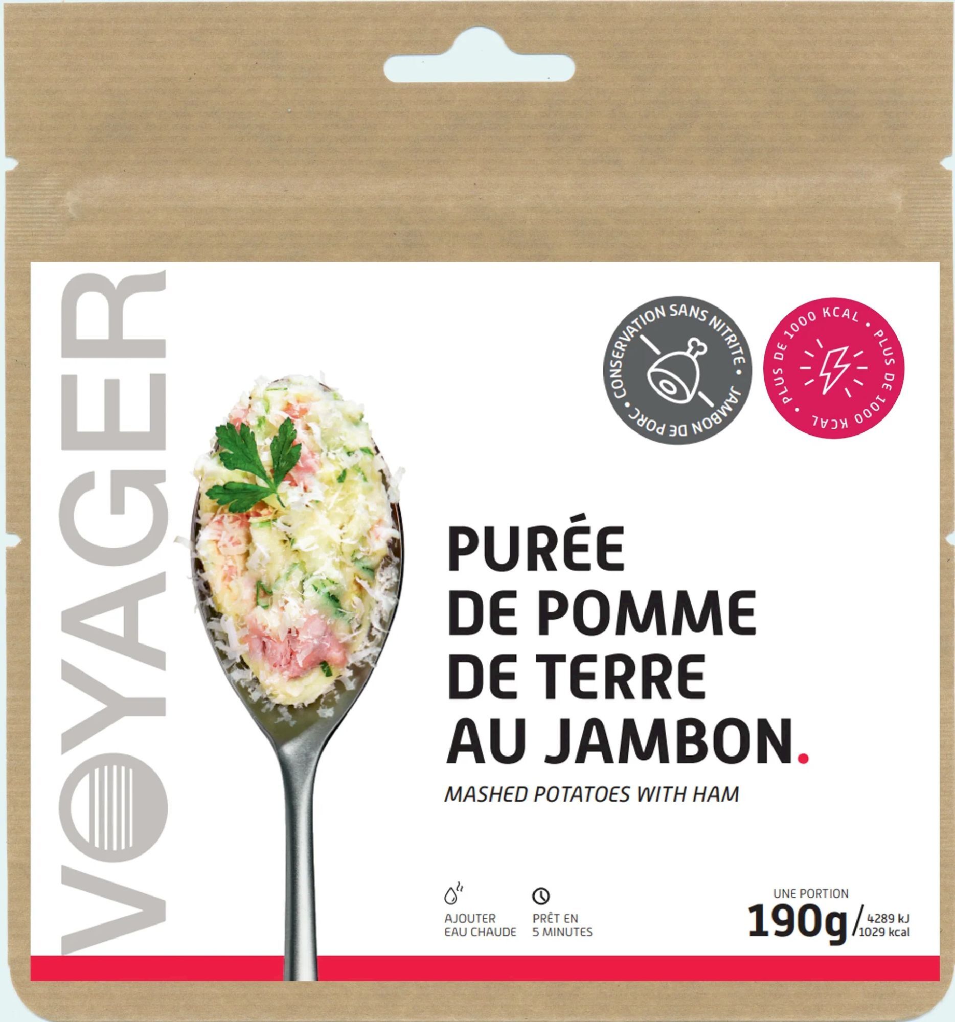 Voyager Nutrition Mashed Potatoes with Ham - Freeze-dried meals | Hardloop