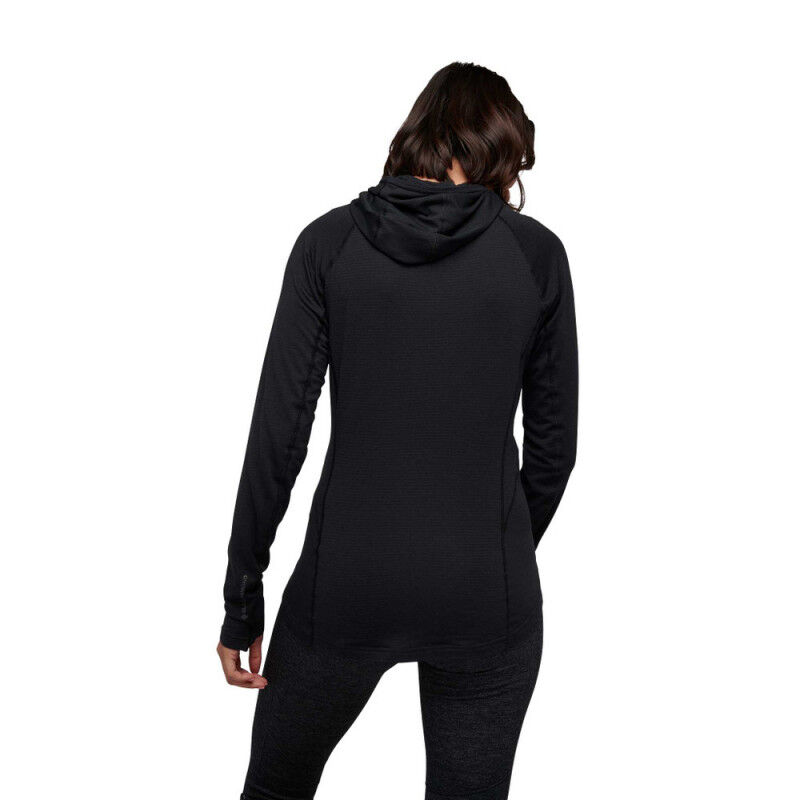 Black Diamond Coefficient LT Hybrid Hoody - Fleecejakke - Damer | Hardloop