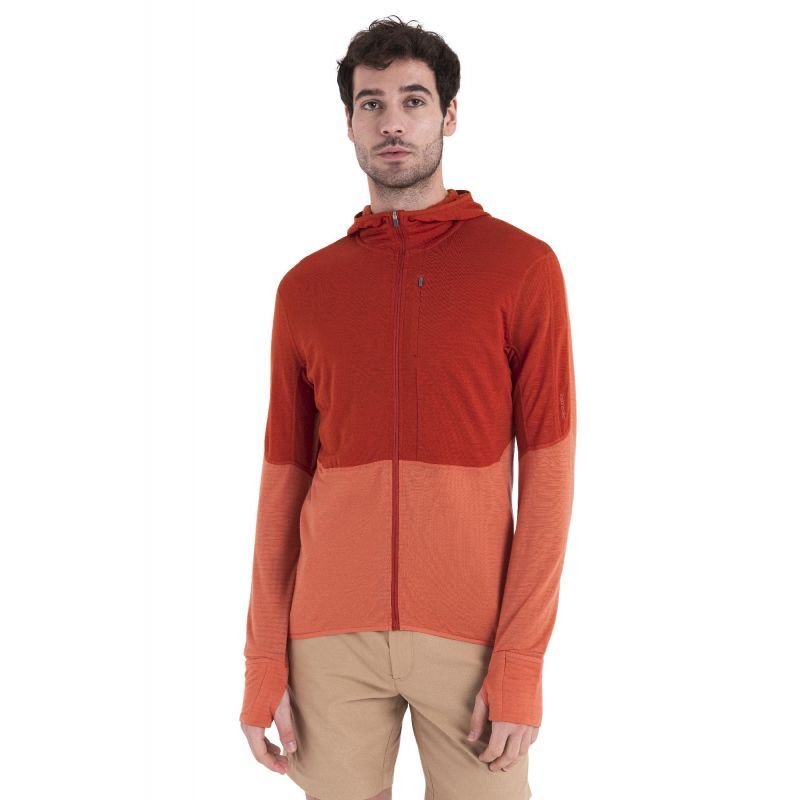 Icebreaker Merino 200 RealFleece Descender LS Zip Hoodie - Polar z wełny Merino® męski | Hardloop