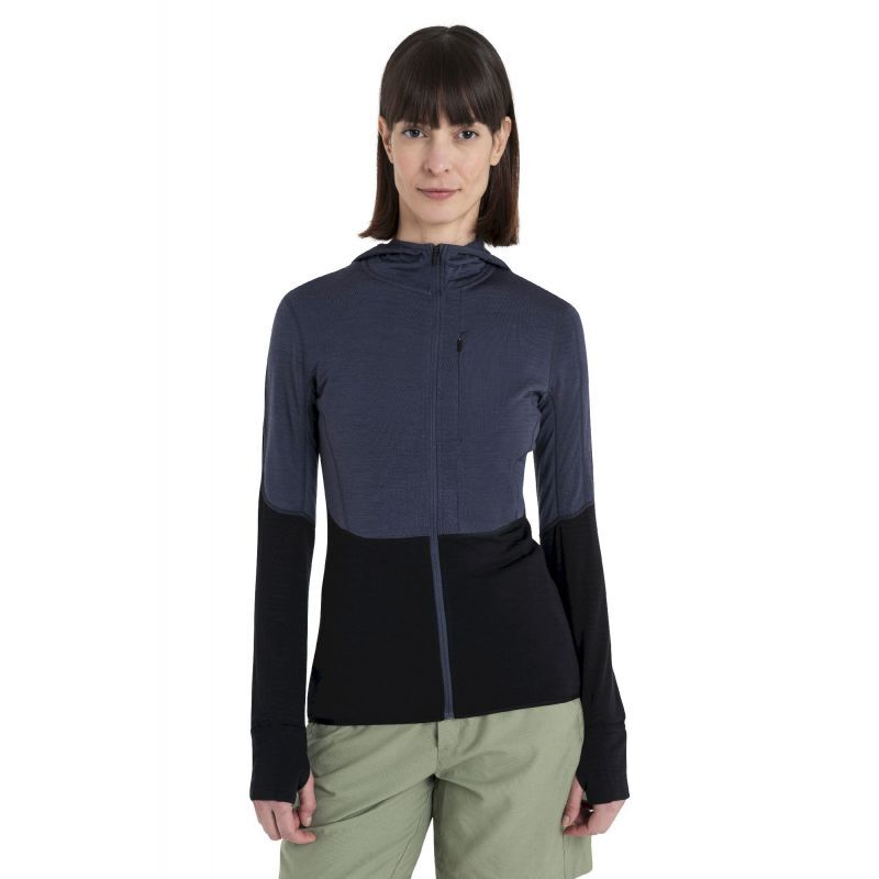 Icebreaker Merino 200 RealFleece Descender LS Zip Hoodie - Polar z wełny Merino® damski | Hardloop