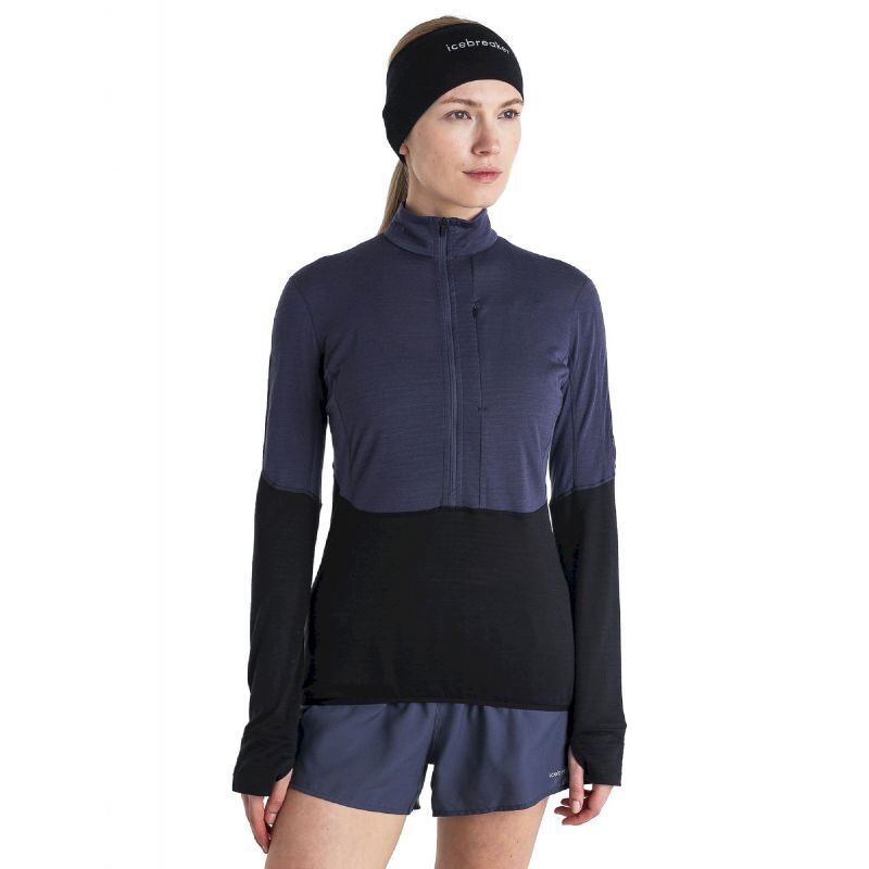 Icebreaker Merino 200 RealFleece Descender LS Half Zip - Merino Fleecejakke - Damer | Hardloop