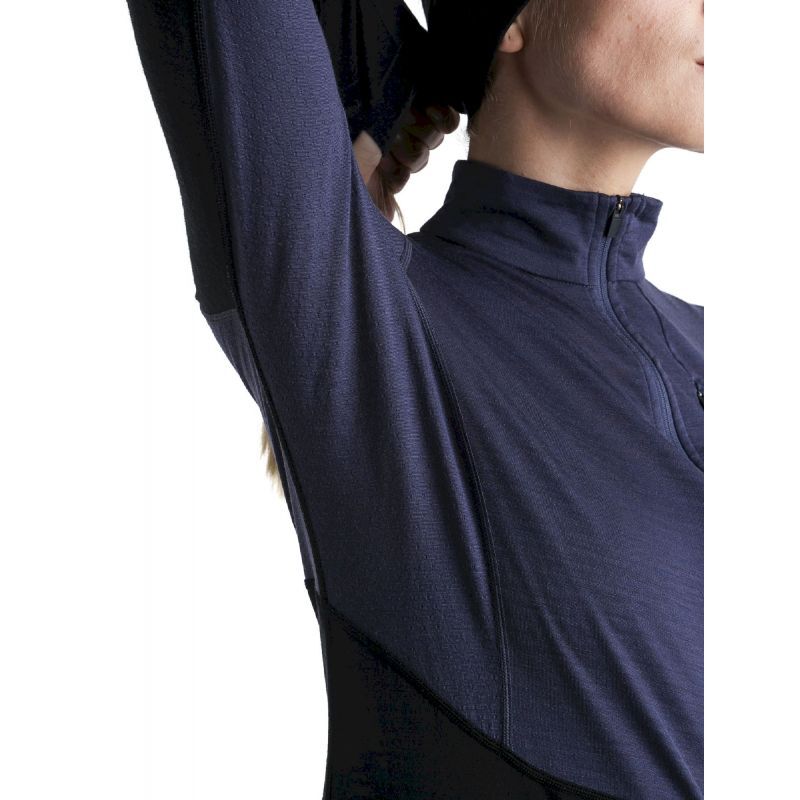 Icebreaker Merino 200 RealFleece Descender LS Half Zip - Merino Fleecejakke - Damer | Hardloop
