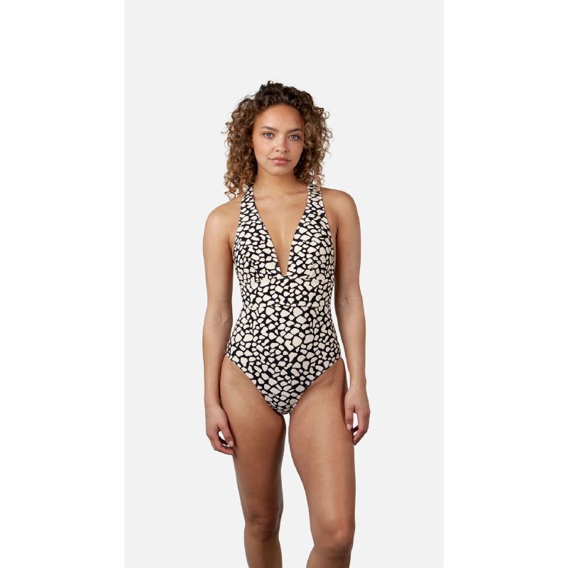 Black and white one piece swimsuit best sale