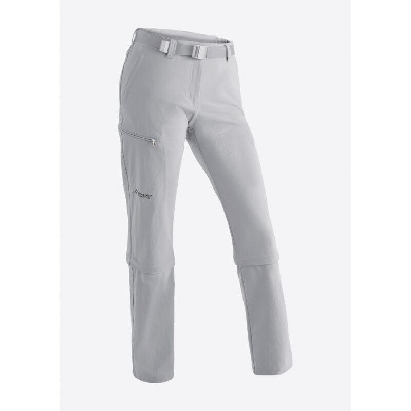 Maier Sports Damen Wanderhose Capri-Zipp-Off Arolla, Feather Gray