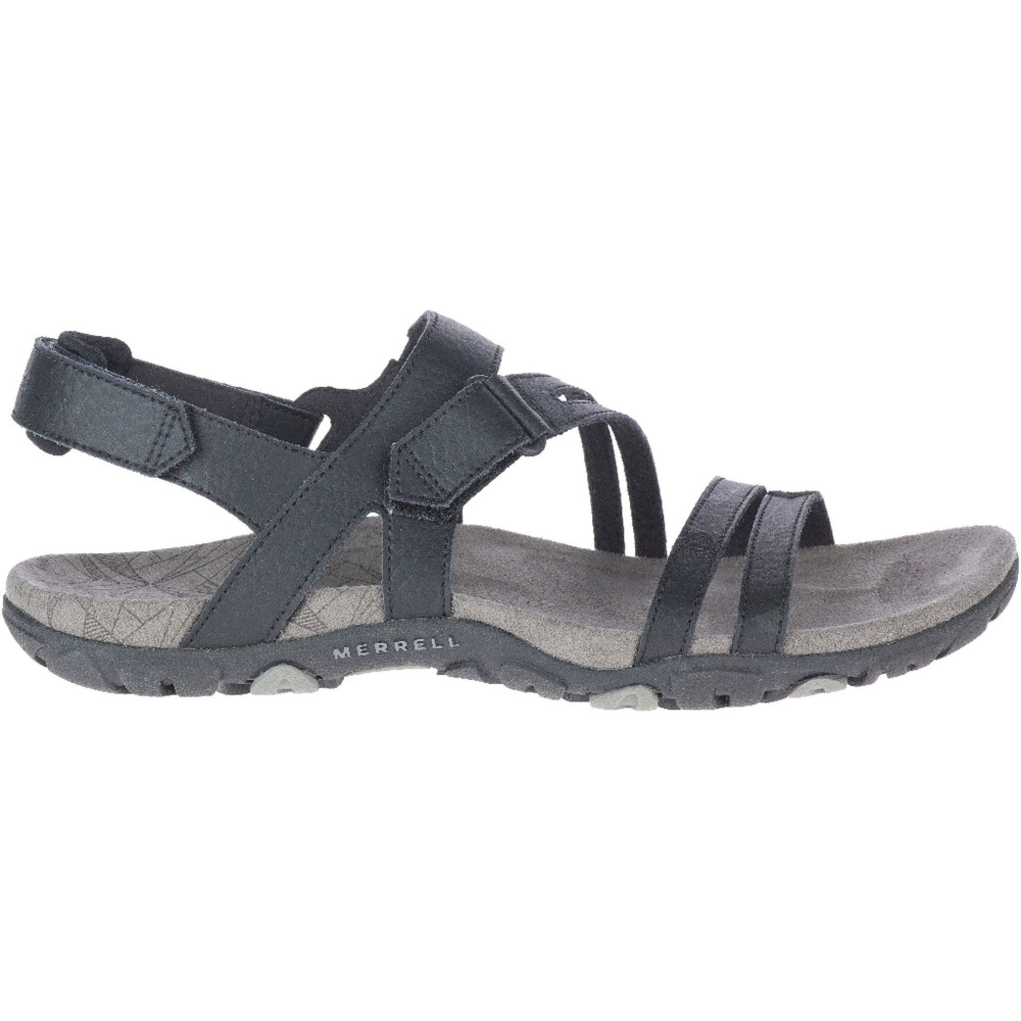 Merrell black sandals womens online