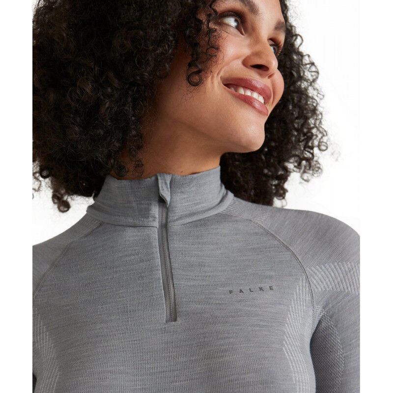 Falke Wool-Tech Long Sleeve Zip - Roupa interior térmica mulher | Hardloop