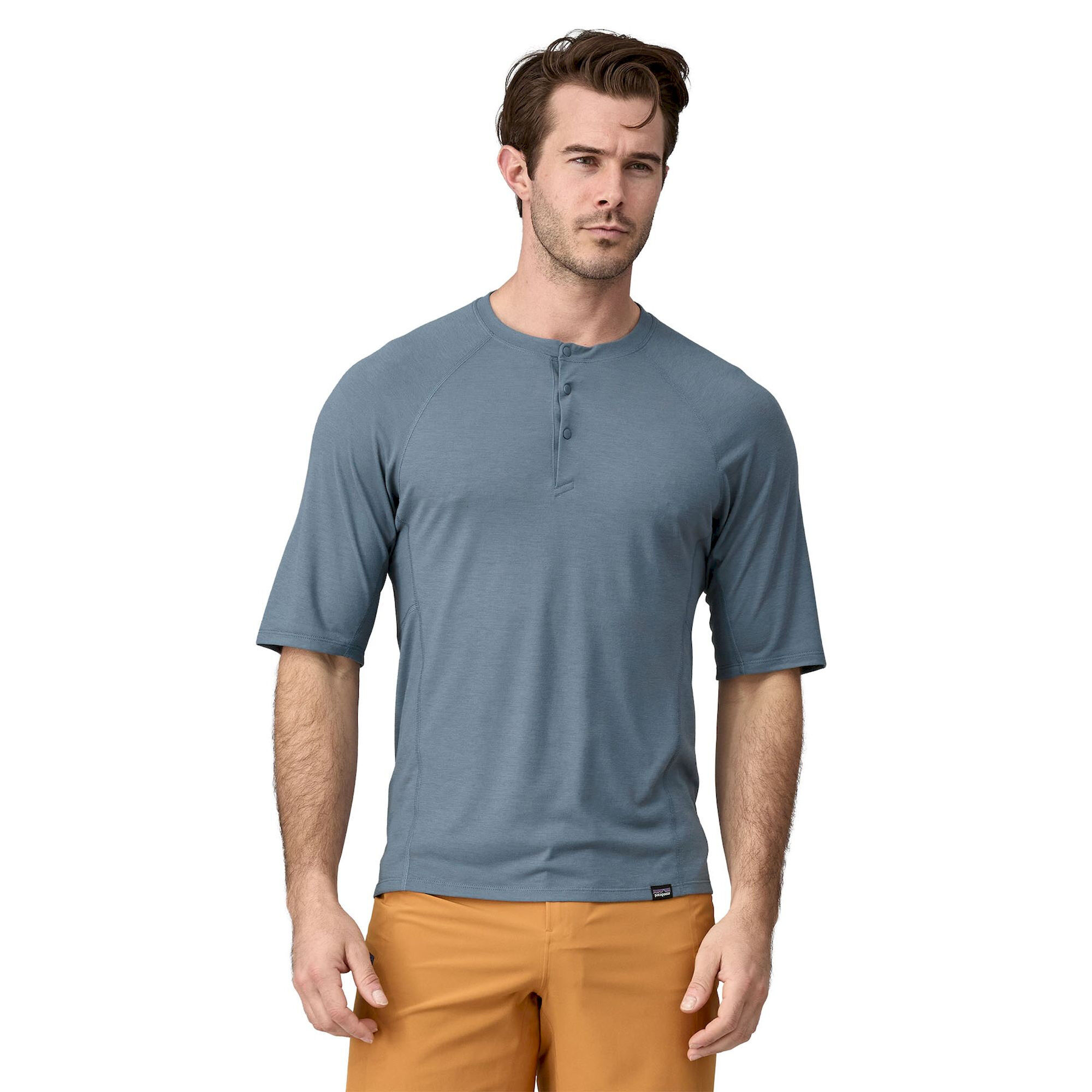 Patagonia Cap Cool Trail Bike Henley - T-shirt - Uomo | Hardloop