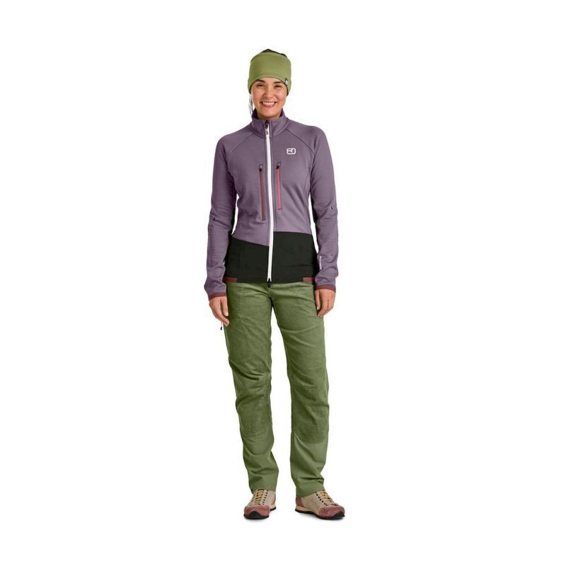 Ortovox Fleece Rib Jacket - Merino Fleecevest - Dames | Hardloop