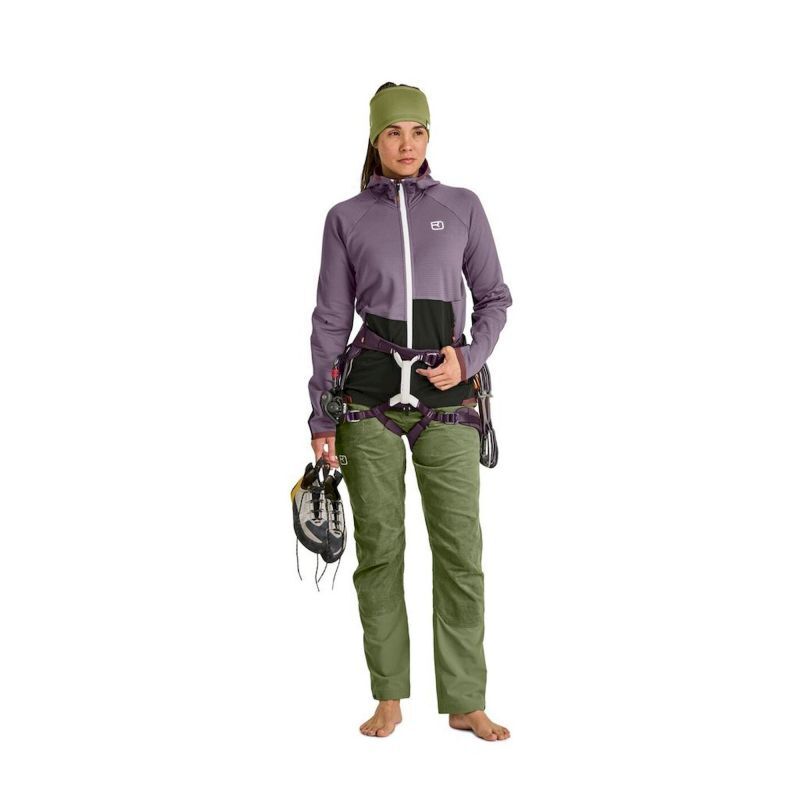 Ortovox Fleece Rib Hoody - Merino Fleecevest - Dames | Hardloop