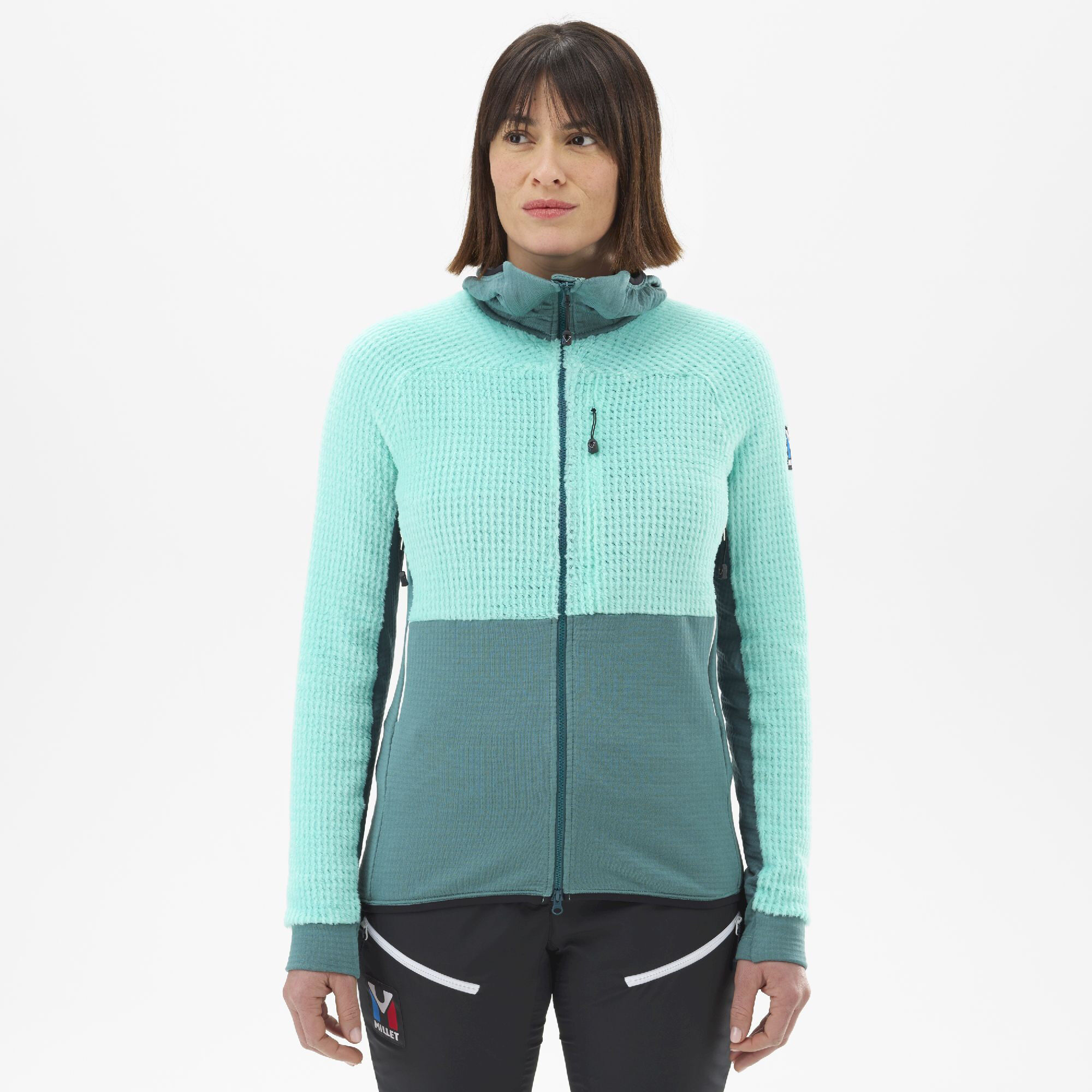 Millet Trilogy Edge Alpha Hood - Forro polar de lana merina - Mujer | Hardloop