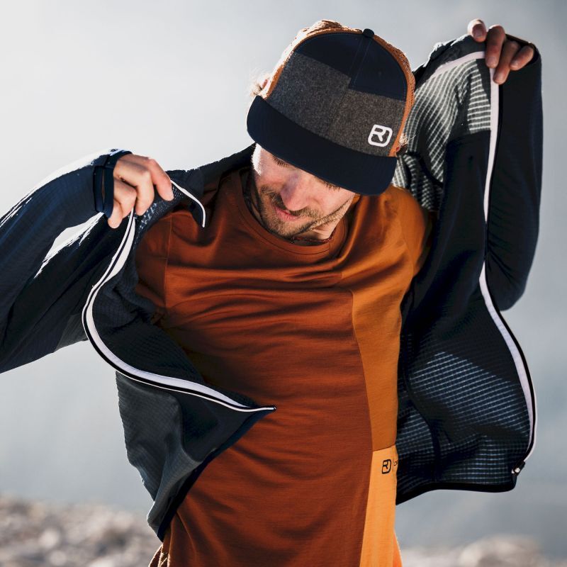 Ortovox Fleece Light Grid Hooded Jkt - Fleecejacke - Herren