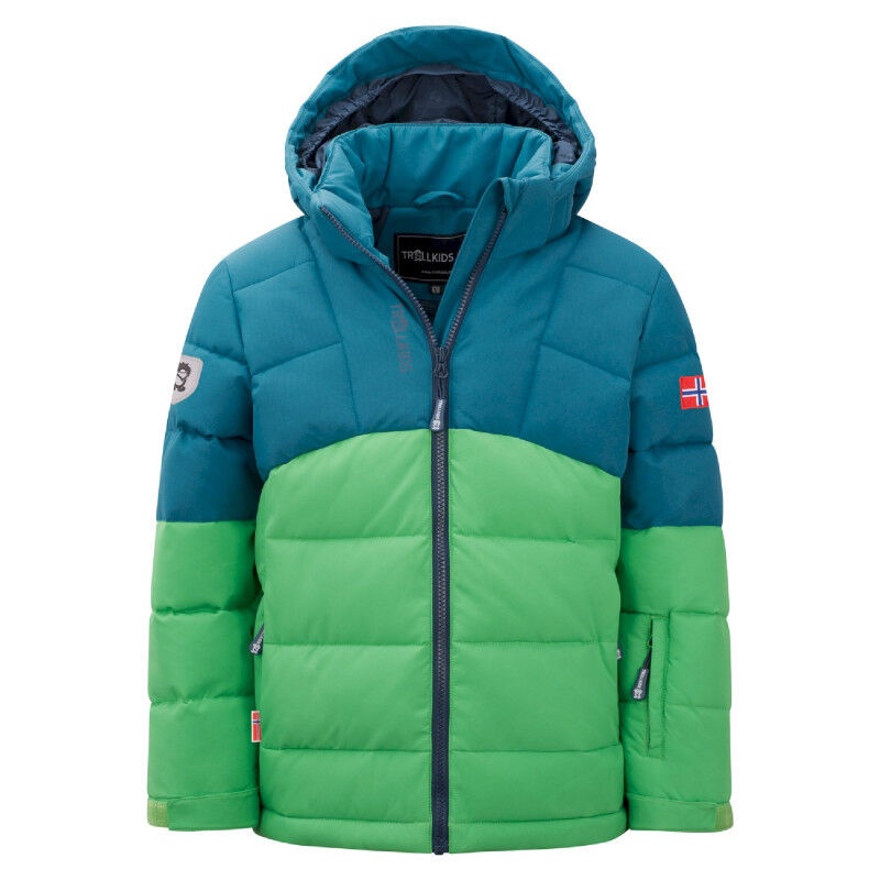 Trollkids Softshelljas Oslofjord groen/blauw goedkoop kopen Trollkids Softshelljas Oslofjord groen/blauw goedkoop kopen
