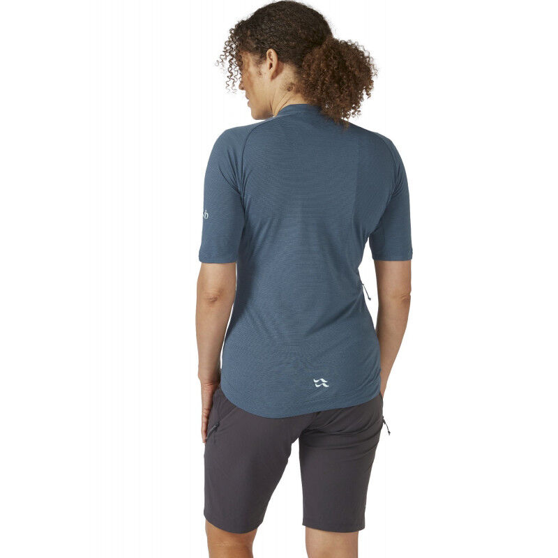 Rab Women's Cindercrino Zip Tee - Maillot ciclismo - Mujer | Hardloop