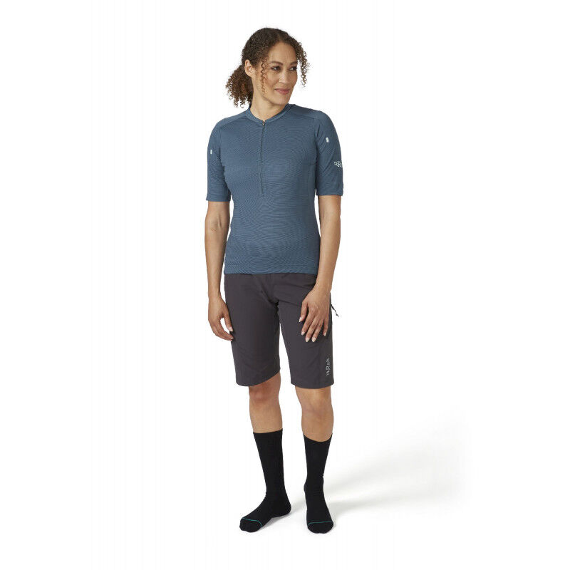 Rab Women's Cindercrino Zip Tee - Maillot ciclismo - Mujer | Hardloop