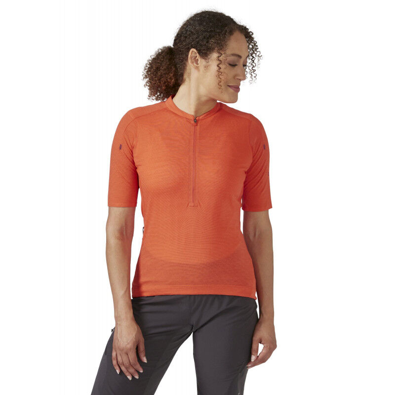 Rab Women's Cindercrino Zip Tee - Cycling jersey - Women's | Hardloop