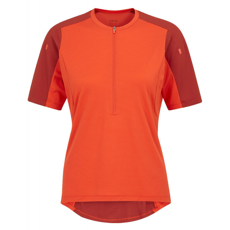 Rab Women's Cindercrino Zip Tee Maglia ciclismo Donna Hardloop