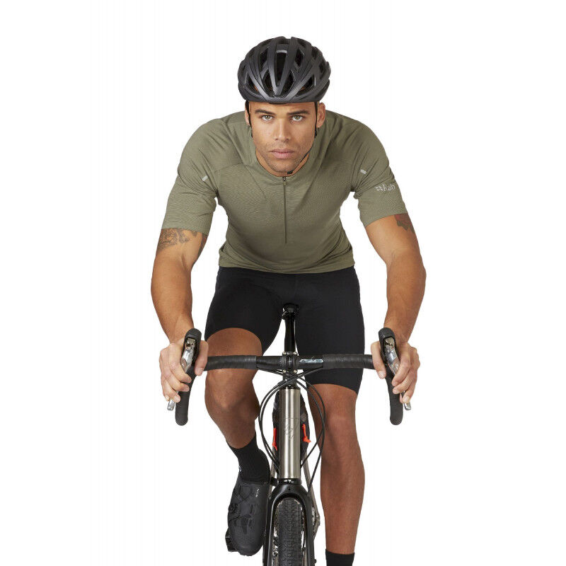 Rab Cindercrino Zip Tee - Maillot vélo homme | Hardloop