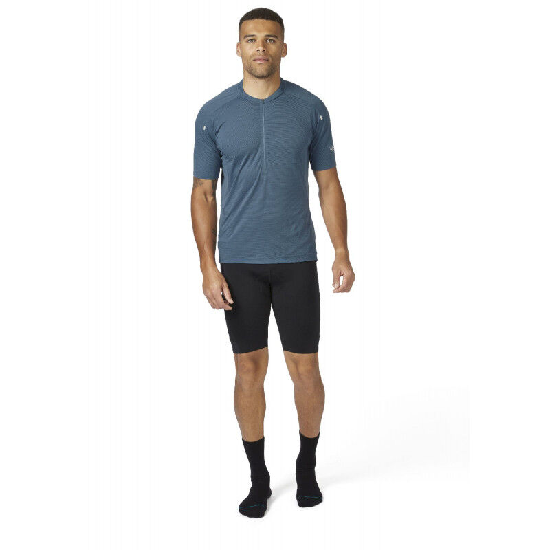 Rab Cindercrino Zip Tee - Koszulka kolarska męska | Hardloop