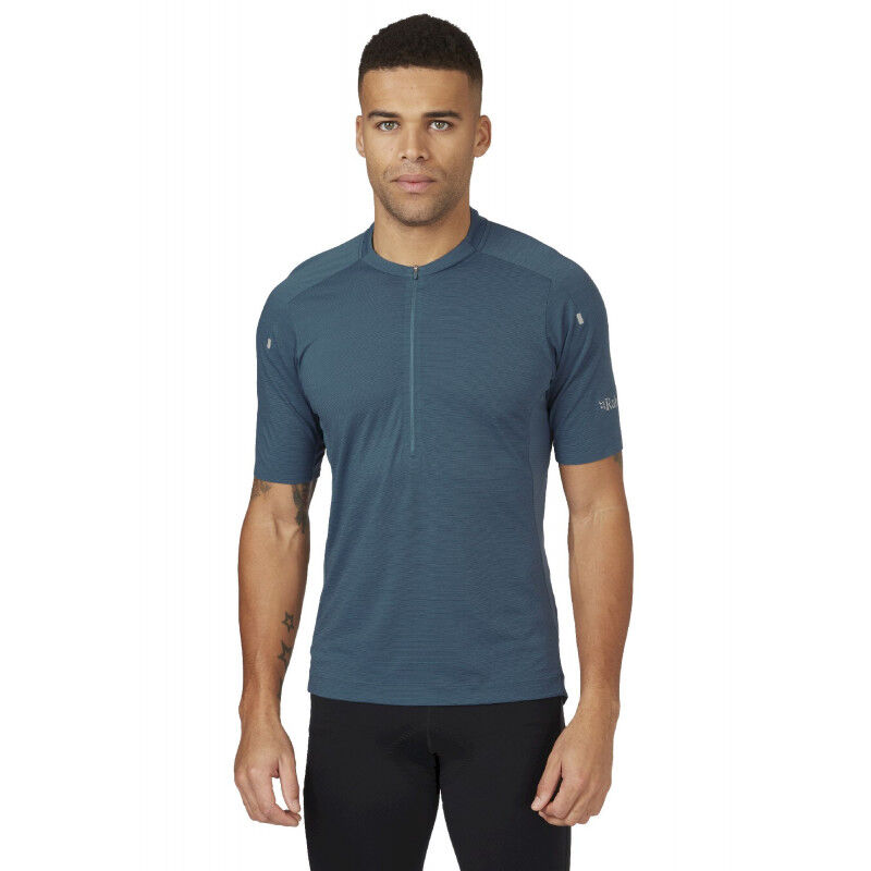 Rab Cindercrino Zip Tee - Maglia ciclismo - Uomo | Hardloop
