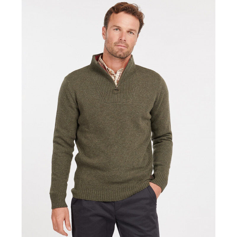 Barbour Nelson Essential Half Zip Knitted Jumper - Felpa - Uomo | Hardloop