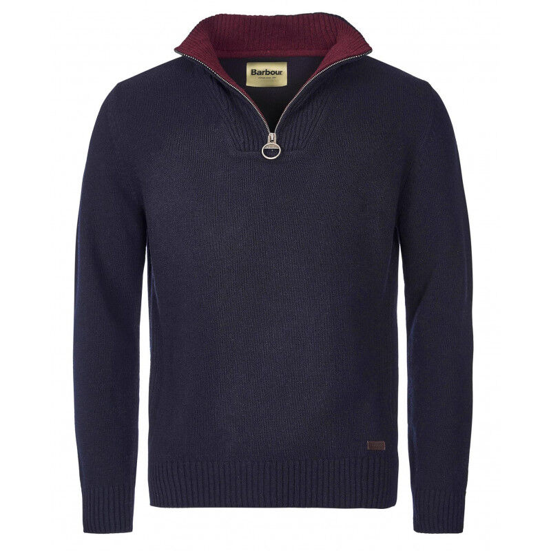 Barbour Nelson Essential Half Zip Knitted Jumper - Sweter męski | Hardloop