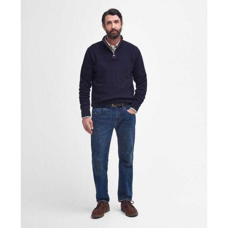Barbour Nelson Essential Half Zip Knitted Jumper - Sweter męski | Hardloop