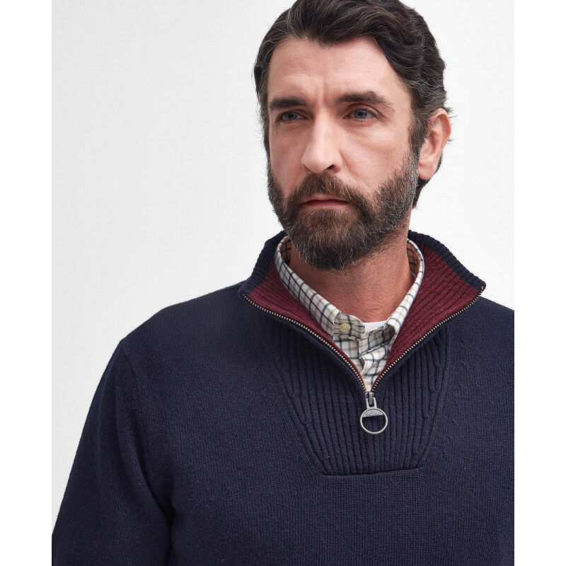 Barbour Nelson Essential Half Zip Knitted Jumper - Pullover homme | Hardloop